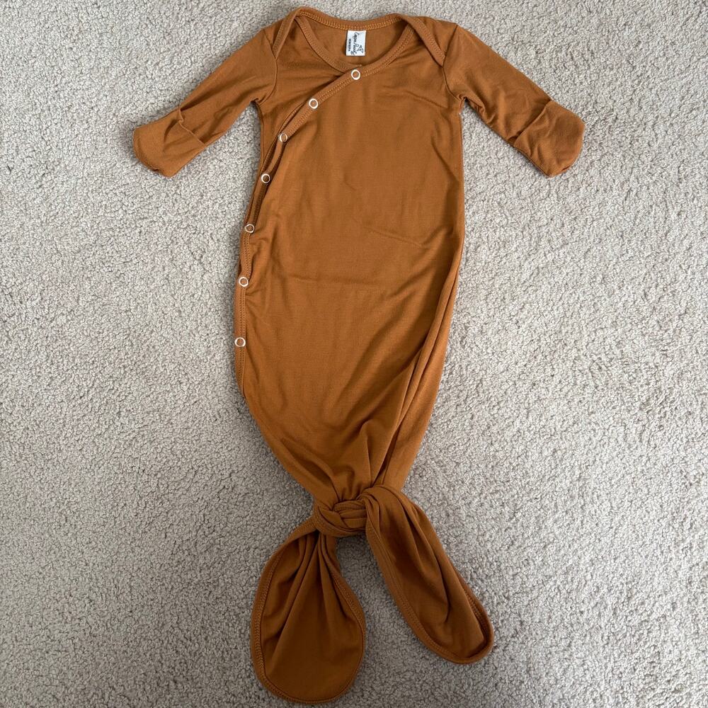 Copper Pearl Camel Knotted Gown One Piece (Newborn)